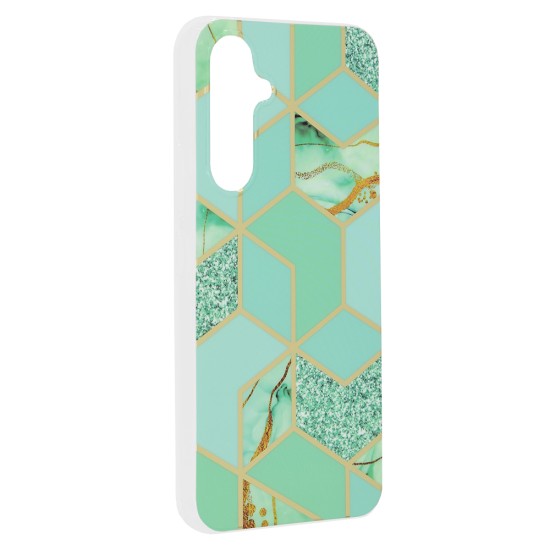 Husa pentru Samsung Galaxy A54 - Techsuit Marble Series - Green Hex