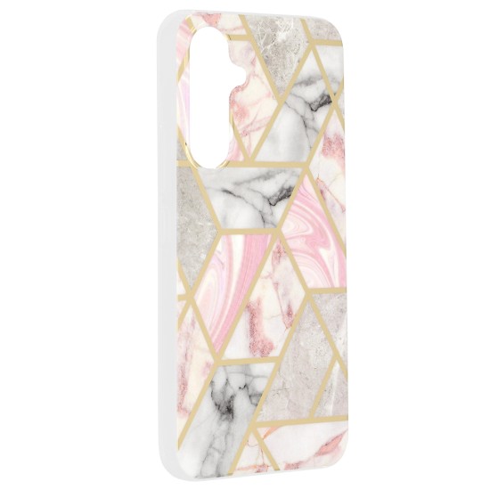 Husa pentru Samsung Galaxy A54 - Techsuit Marble Series - Pink Hex