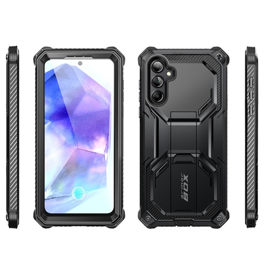 Husa pentru Samsung Galaxy A55 5G + Folie - I-Blason Armorbox - Black