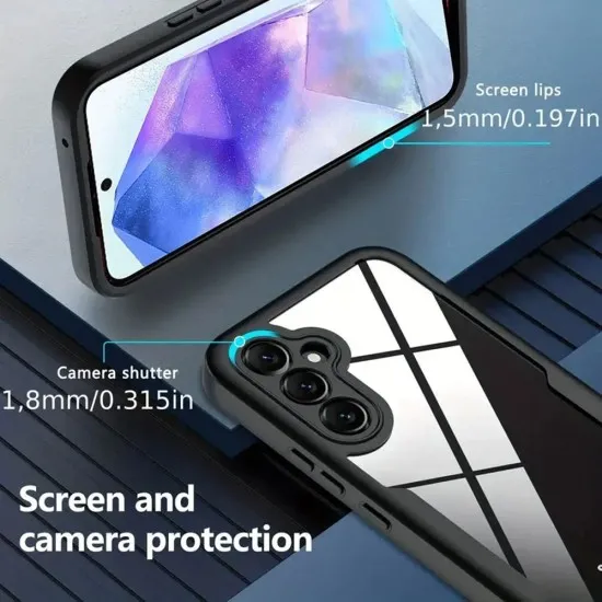 Husa pentru Samsung Galaxy A55 5G + Folie - Techsuit ColorVerse 360 Series - Black Husa pentru Samsung Galaxy A55 5G + Folie - Techsuit ColorVerse 360 Series - Black