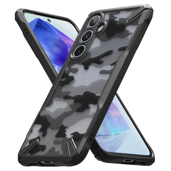 Husa pentru Samsung Galaxy A55 5G - Ringke Fusion X Design - Camo Black