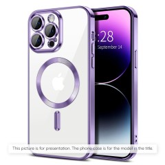 Husa pentru Samsung Galaxy A55 5G - Techsuit Luxury Crystal MagSafe - Light Purple Husa pentru Samsung Galaxy A55 5G - Techsuit Luxury Crystal MagSafe - Light Purple