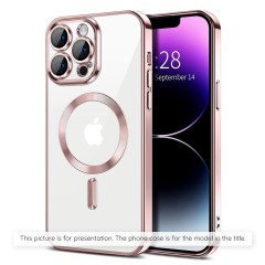 Husa pentru Samsung Galaxy A55 5G - Techsuit Luxury Crystal MagSafe - Pink Husa pentru Samsung Galaxy A55 5G - Techsuit Luxury Crystal MagSafe - Pink