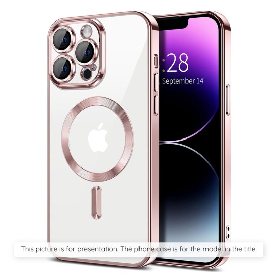 Husa pentru Samsung Galaxy A55 5G - Techsuit Luxury Crystal MagSafe - Pink