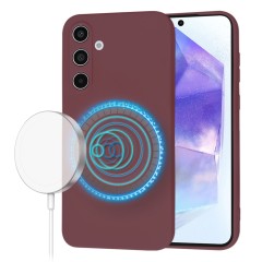 Husa pentru Samsung Galaxy A55 5G - Techsuit SoftFlex MagSafe - Plum Red Husa pentru Samsung Galaxy A55 5G - Techsuit SoftFlex MagSafe - Plum Red