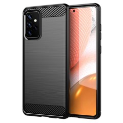 Husa pentru Samsung Galaxy A72 4G / A72 5G - Techsuit Carbon Silicone - Black Husa pentru Samsung Galaxy A72 4G / A72 5G - Techsuit Carbon Silicone - Black