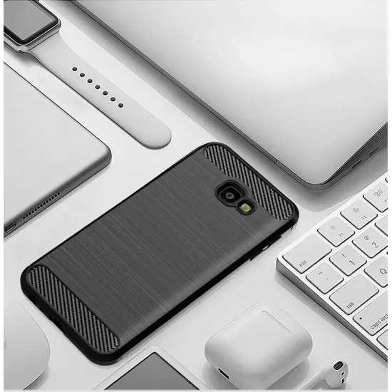 Husa pentru Samsung Galaxy J4 Plus - Techsuit Carbon Silicone - Black Husa pentru Samsung Galaxy J4 Plus - Techsuit Carbon Silicone - Black