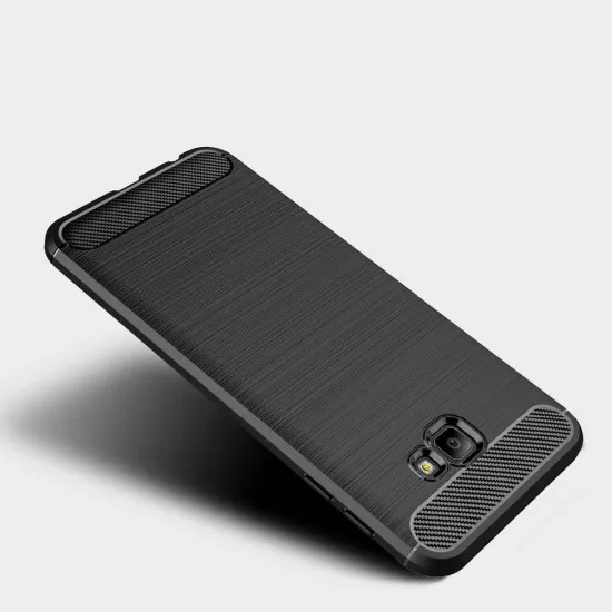 Husa pentru Samsung Galaxy J4 Plus - Techsuit Carbon Silicone - Black Husa pentru Samsung Galaxy J4 Plus - Techsuit Carbon Silicone - Black