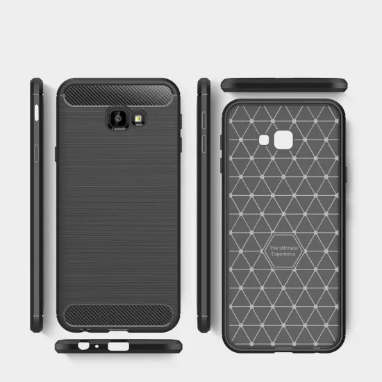 Husa pentru Samsung Galaxy J4 Plus - Techsuit Carbon Silicone - Black Husa pentru Samsung Galaxy J4 Plus - Techsuit Carbon Silicone - Black