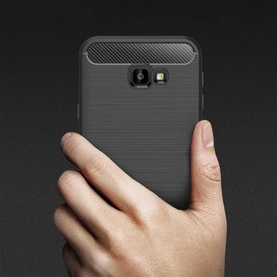 Husa pentru Samsung Galaxy J4 Plus - Techsuit Carbon Silicone - Black Husa pentru Samsung Galaxy J4 Plus - Techsuit Carbon Silicone - Black