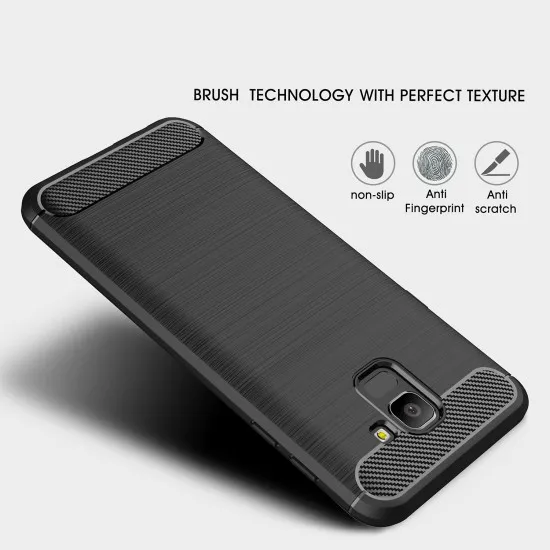 Husa pentru Samsung Galaxy J6 2018 - Techsuit Carbon Silicone - Black Husa pentru Samsung Galaxy J6 2018 - Techsuit Carbon Silicone - Black