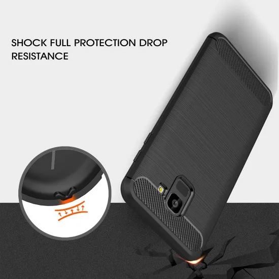 Husa pentru Samsung Galaxy J6 2018 - Techsuit Carbon Silicone - Black Husa pentru Samsung Galaxy J6 2018 - Techsuit Carbon Silicone - Black