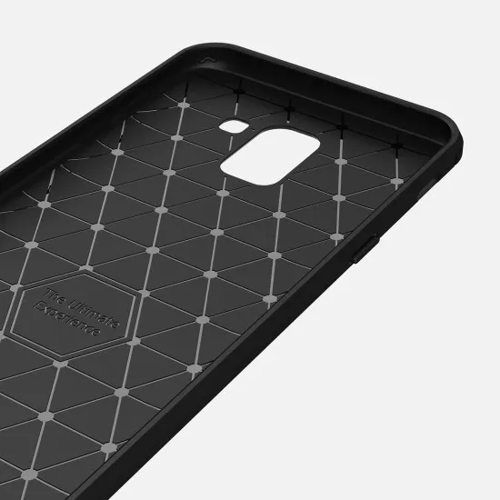 Husa pentru Samsung Galaxy J6 2018 - Techsuit Carbon Silicone - Black Husa pentru Samsung Galaxy J6 2018 - Techsuit Carbon Silicone - Black