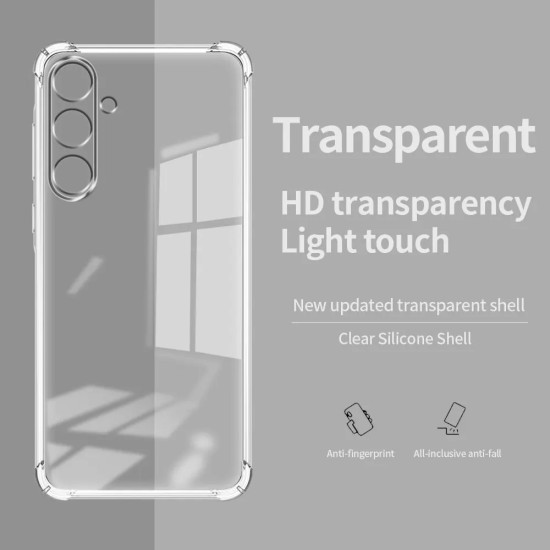 Husa pentru Samsung Galaxy M15 - Techsuit Shockproof Clear Silicone - Clear