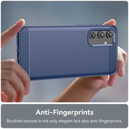 Husa pentru Samsung Galaxy M55 - Techsuit Carbon Silicone - Blue Husa pentru Samsung Galaxy M55 - Techsuit Carbon Silicone - Blue