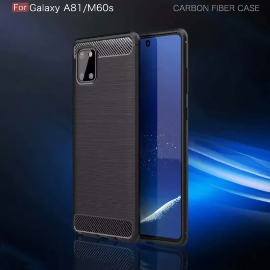 Husa pentru Samsung Galaxy Note 10 Lite - Techsuit Carbon Silicone - Black Husa pentru Samsung Galaxy Note 10 Lite - Techsuit Carbon Silicone - Black