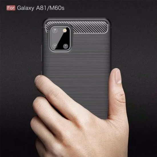 Husa pentru Samsung Galaxy Note 10 Lite - Techsuit Carbon Silicone - Black Husa pentru Samsung Galaxy Note 10 Lite - Techsuit Carbon Silicone - Black