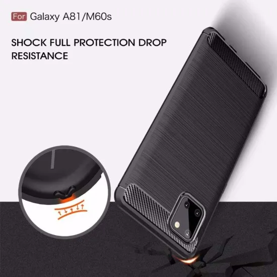 Husa pentru Samsung Galaxy Note 10 Lite - Techsuit Carbon Silicone - Black Husa pentru Samsung Galaxy Note 10 Lite - Techsuit Carbon Silicone - Black