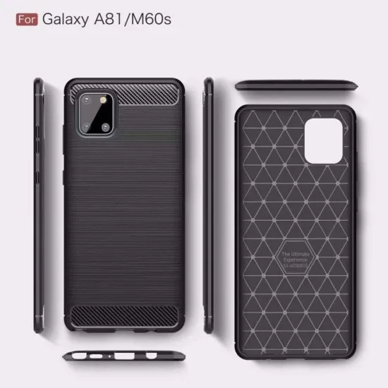 Husa pentru Samsung Galaxy Note 10 Lite - Techsuit Carbon Silicone - Black Husa pentru Samsung Galaxy Note 10 Lite - Techsuit Carbon Silicone - Black