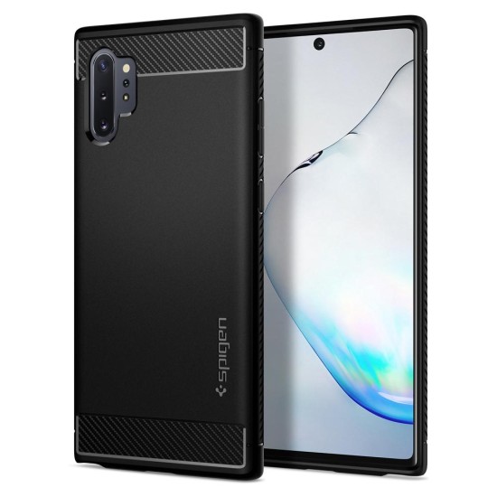 Husa pentru Samsung Galaxy Note 10 Plus 4G / Note 10 Plus 5G - Spigen Rugged Armor - Black