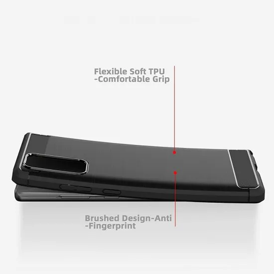 Husa pentru Samsung Galaxy Note 20 / Note 20 5G - Techsuit Carbon Silicone - Black Husa pentru Samsung Galaxy Note 20 / Note 20 5G - Techsuit Carbon Silicone - Black