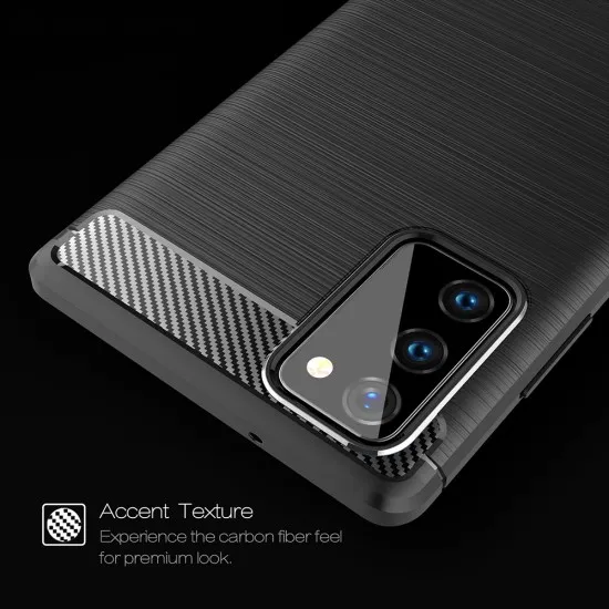 Husa pentru Samsung Galaxy Note 20 / Note 20 5G - Techsuit Carbon Silicone - Black Husa pentru Samsung Galaxy Note 20 / Note 20 5G - Techsuit Carbon Silicone - Black