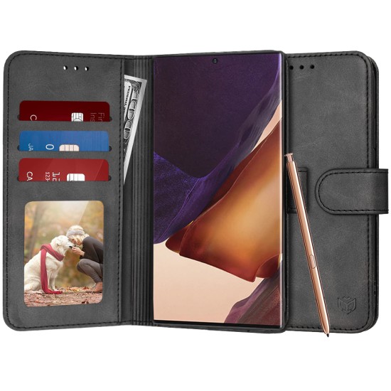 Husa pentru Samsung Galaxy Note 20 Ultra / Note 20 Ultra 5G- Techsuit Diary Book - Black