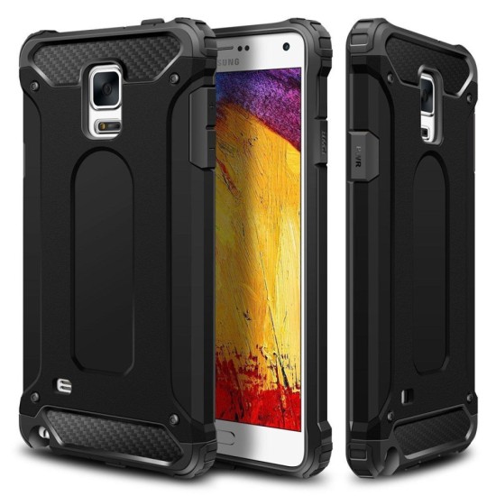 Husa pentru Samsung Galaxy Note 4 N910 - Techsuit Hybrid Armor - Black