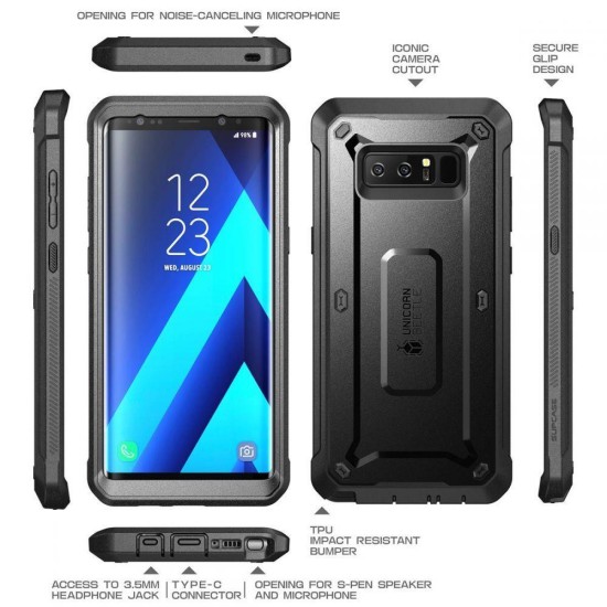 Husa pentru Samsung Galaxy Note 8 - Supcase Unicorn Beetle Pro - Black