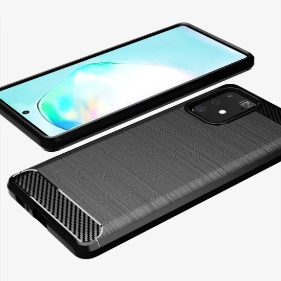 Husa pentru Samsung Galaxy S10 Lite - Techsuit Carbon Silicone - Black Husa pentru Samsung Galaxy S10 Lite - Techsuit Carbon Silicone - Black
