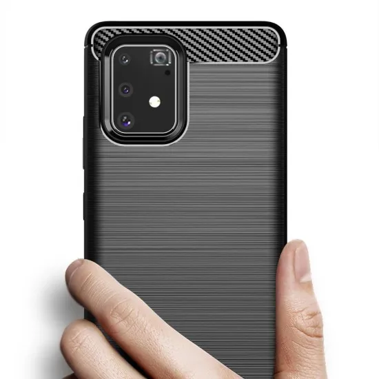 Husa pentru Samsung Galaxy S10 Lite - Techsuit Carbon Silicone - Black Husa pentru Samsung Galaxy S10 Lite - Techsuit Carbon Silicone - Black