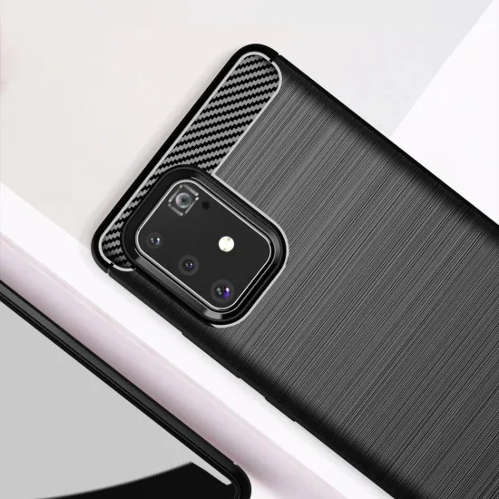 Husa pentru Samsung Galaxy S10 Lite - Techsuit Carbon Silicone - Black Husa pentru Samsung Galaxy S10 Lite - Techsuit Carbon Silicone - Black