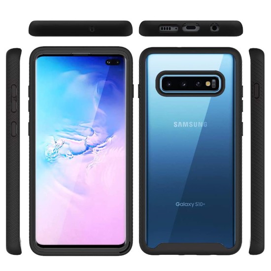 Husa pentru Samsung Galaxy S10 Plus + Folie - Techsuit Defense360 Pro - Black