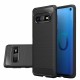 Husa pentru Samsung Galaxy S10 - Techsuit Carbon Silicone - Black