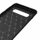 Husa pentru Samsung Galaxy S10 - Techsuit Carbon Silicone - Black Husa pentru Samsung Galaxy S10 - Techsuit Carbon Silicone - Black