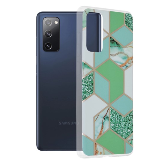 Husa pentru Samsung Galaxy S20 FE / S20 FE 5G - Techsuit Marble Series - Green Hex