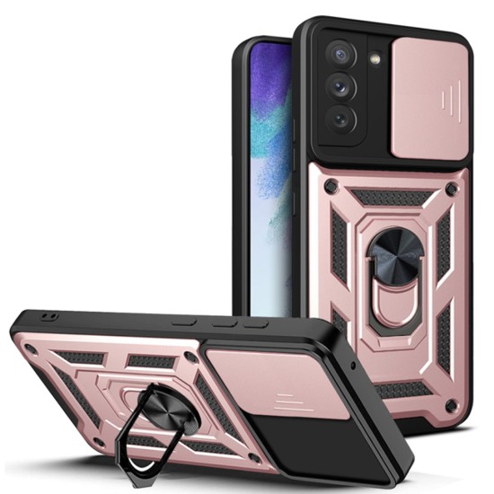 Husa pentru Samsung Galaxy S21 5G - Techsuit CamShield Series - Rose Gold