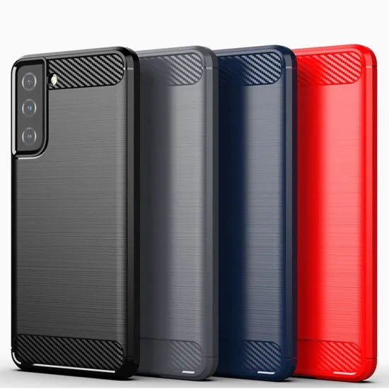 Husa pentru Samsung Galaxy S21 5G - Techsuit Carbon Silicone - Black Husa pentru Samsung Galaxy S21 5G - Techsuit Carbon Silicone - Black