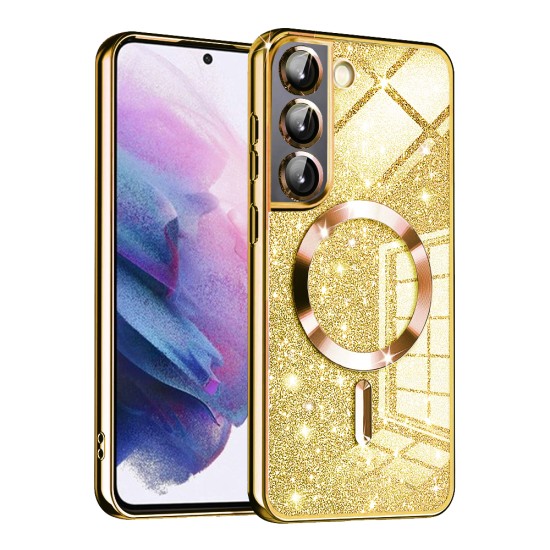 Husa pentru Samsung Galaxy S21 5G - Techsuit Luxury Glitter MagSafe - Gold