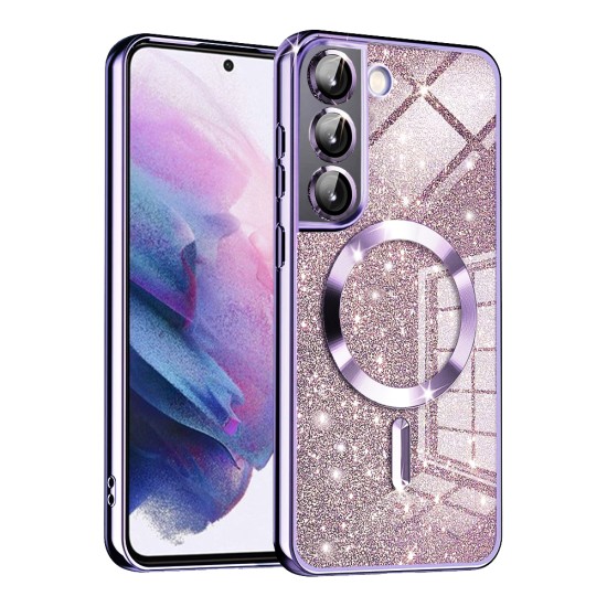 Husa pentru Samsung Galaxy S21 5G - Techsuit Luxury Glitter MagSafe - Light Purple