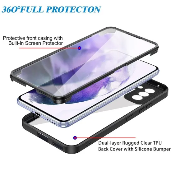 Husa pentru Samsung Galaxy S21 FE 5G + Folie - Techsuit ColorVerse 360 Series - Purple Husa pentru Samsung Galaxy S21 FE 5G + Folie - Techsuit ColorVerse 360 Series - Purple