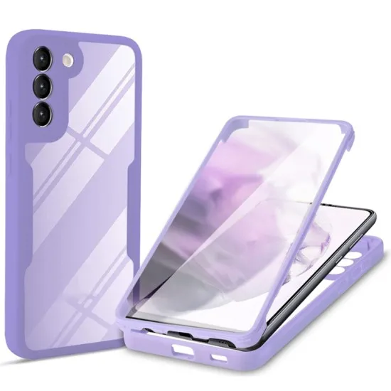 Husa pentru Samsung Galaxy S21 FE 5G + Folie - Techsuit ColorVerse 360 Series - Purple Husa pentru Samsung Galaxy S21 FE 5G + Folie - Techsuit ColorVerse 360 Series - Purple