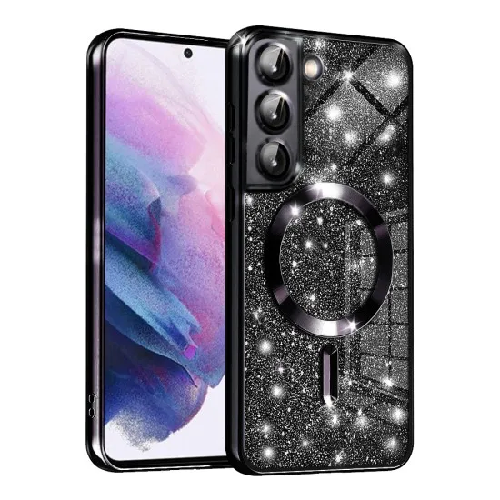 Husa pentru Samsung Galaxy S21 FE 5G - Techsuit Luxury Glitter MagSafe - Black Husa pentru Samsung Galaxy S21 FE 5G - Techsuit Luxury Glitter MagSafe - Black