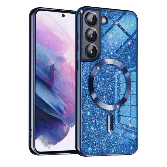 Husa pentru Samsung Galaxy S21 FE 5G - Techsuit Luxury Glitter MagSafe - Deep Blue