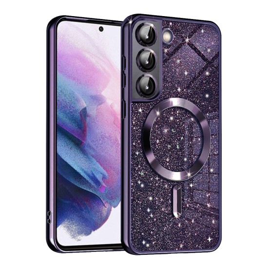 Husa pentru Samsung Galaxy S21 FE 5G - Techsuit Luxury Glitter MagSafe - Deep Purple