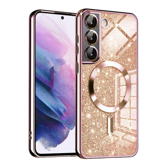 Husa pentru Samsung Galaxy S21 FE 5G - Techsuit Luxury Glitter MagSafe - Rose Gold