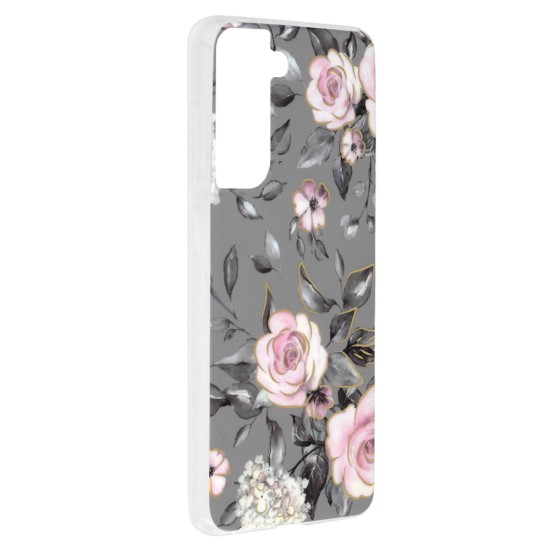 Husa pentru Samsung Galaxy S21 FE 5G - Techsuit Marble Series - Bloom of Ruth Gray