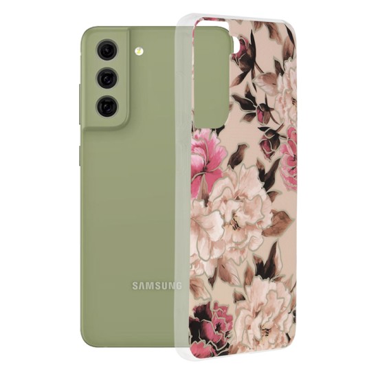 Husa pentru Samsung Galaxy S21 FE 5G - Techsuit Marble Series - Mary Berry Nude