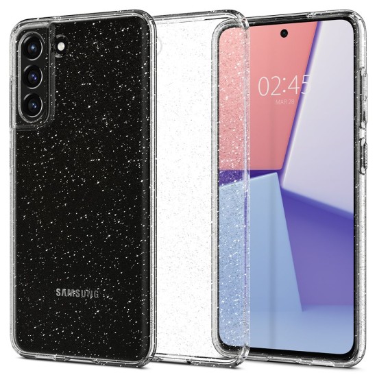 Husa pentru Samsung Galaxy S21 FE 5G - Techsuit SparkleSkin Series - Clear