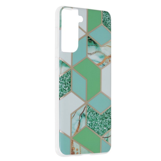 Husa pentru Samsung Galaxy S21 Plus 5G - Techsuit Marble Series - Green Hex